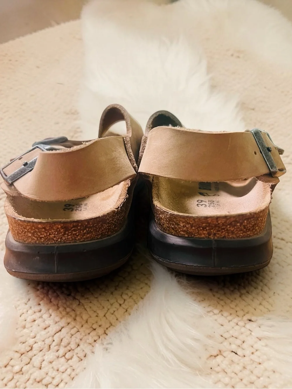 Birkenstock Milano Crosstown Rugged Oiled Leather Sandals - Size 39 (W8 / M6)